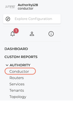 Configuration menu