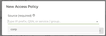 Corp Access Policy