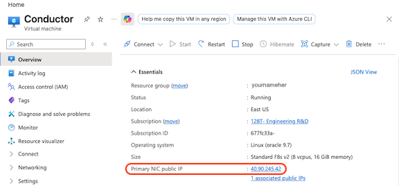 Conductor IP address