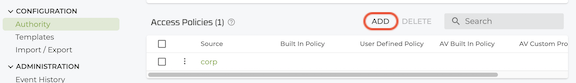 Add Access policy