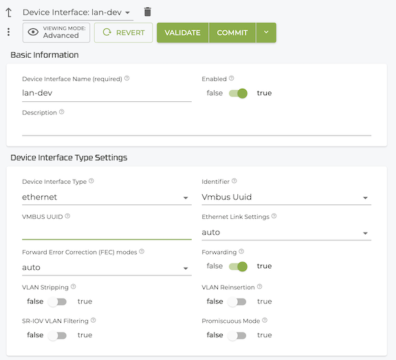 Device Interface Type