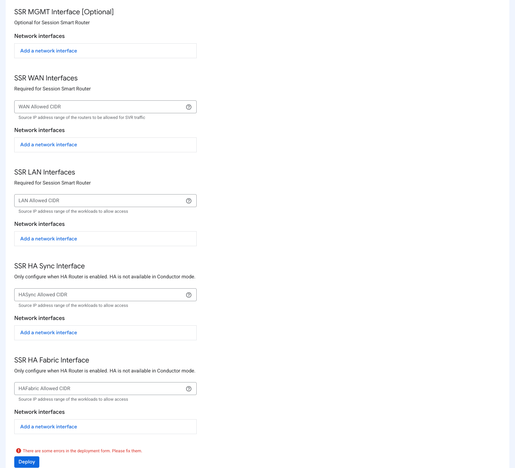 gcp network template deployment