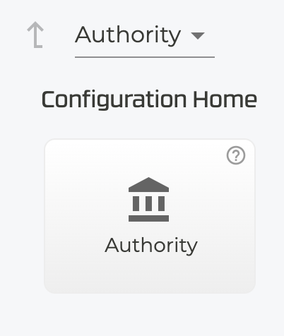 Authority Settings button