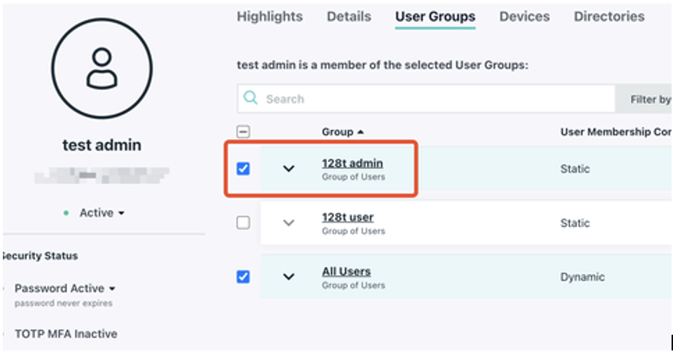 JumpCloud Admin Groups