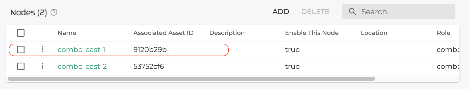 Select the Node