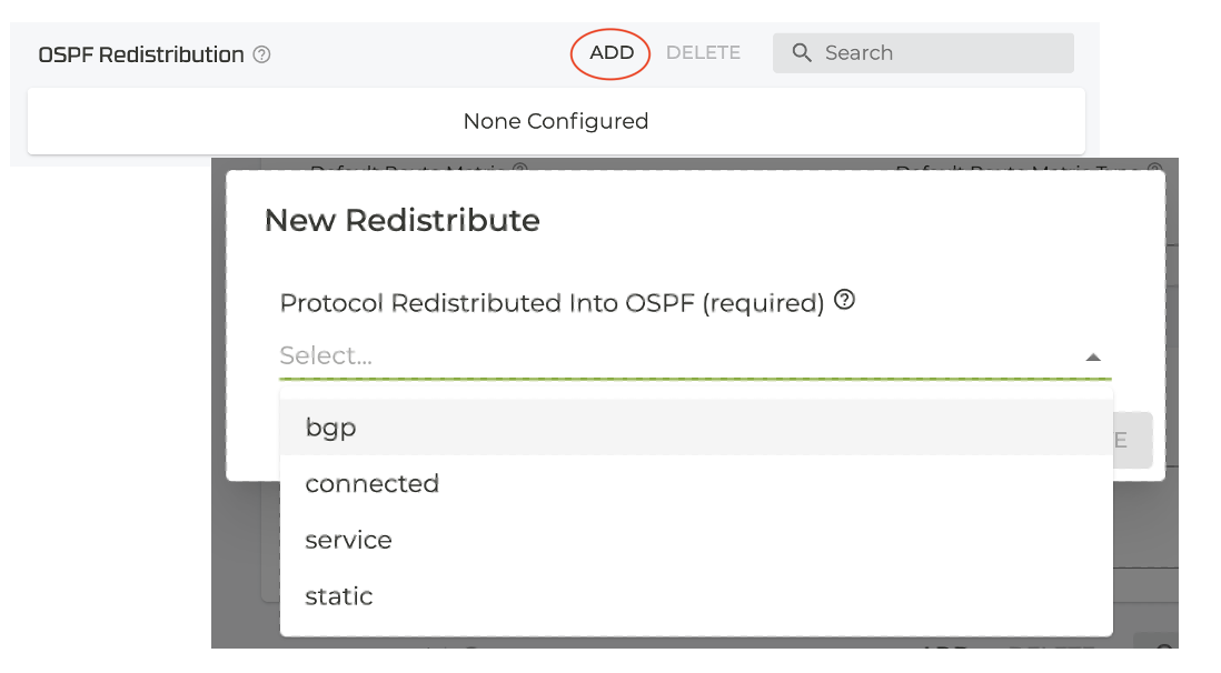 OSPF Redistribution