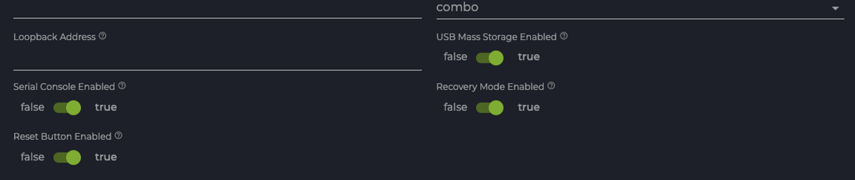 Disable ports from the GUI
