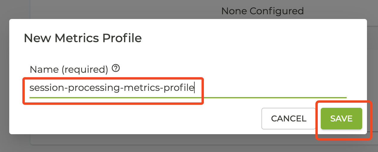 Name new metrics profile