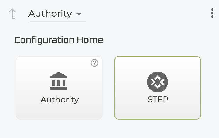 STEP Configuration Home